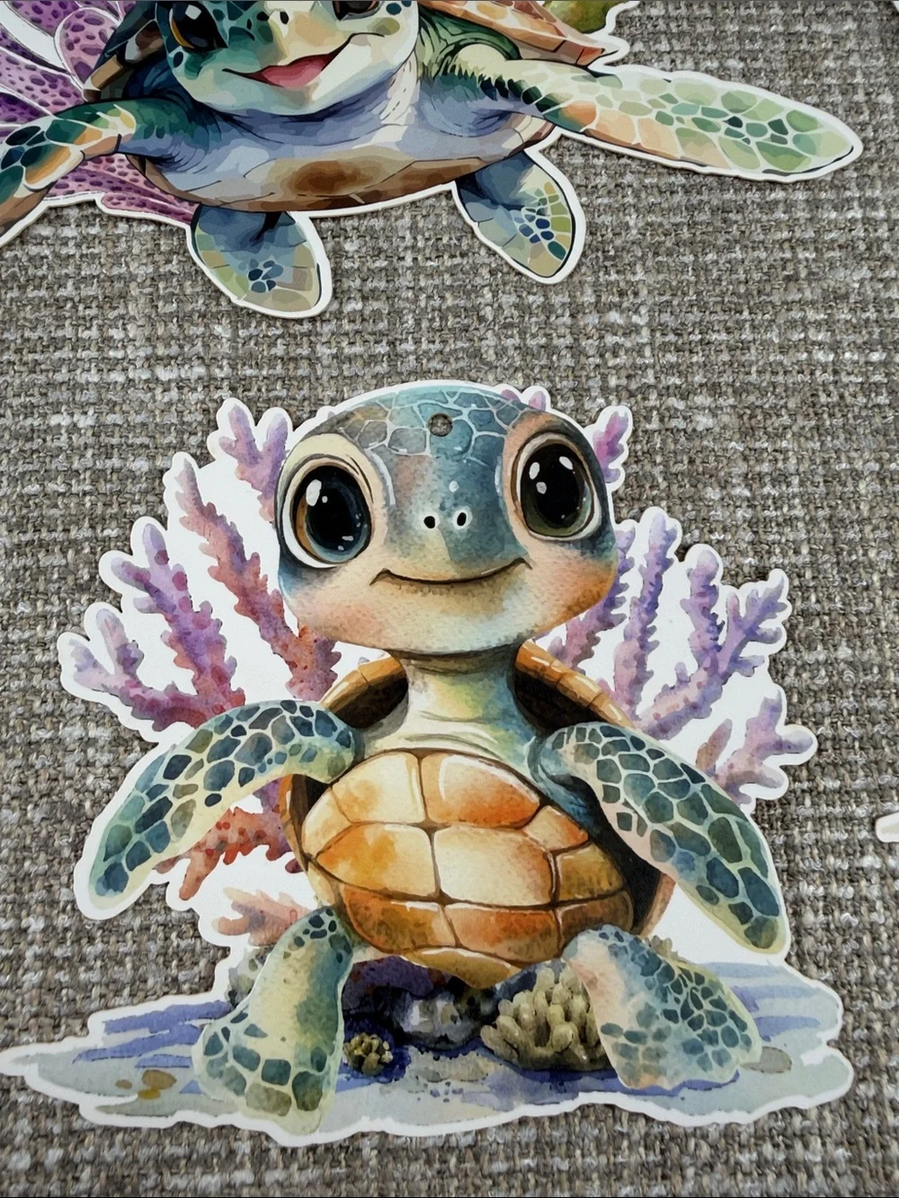Birthday Party Sea Turtle Decorations - Gold & Multicolor